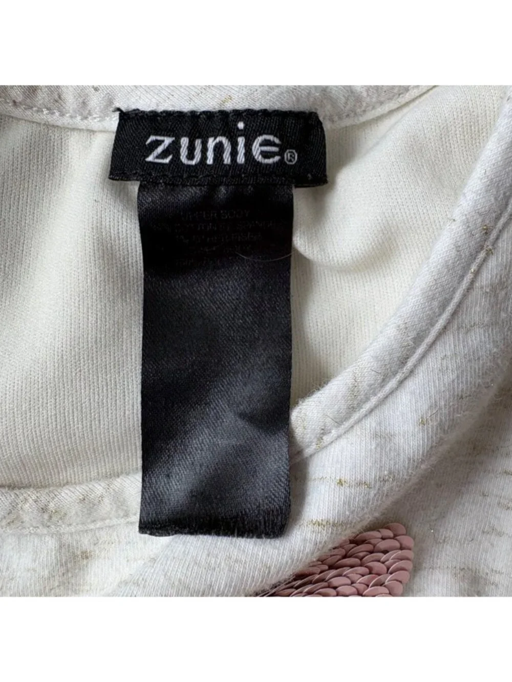 Zunie Butterfly Dress 3T Cotton Tulle Sequin Pink Gold Ballerina